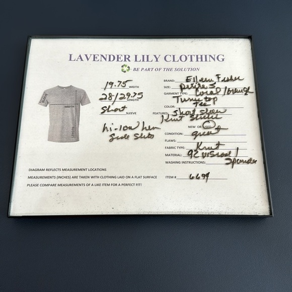 Eileen Fisher Tunic Tee Women's Petite S Coral Orange Short Sleeve Stretch - Picture 8 of 9